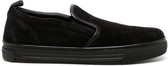 Gianvito Rossi suede slip-on loafers Black