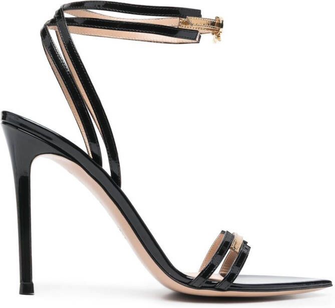 Gianvito Rossi thin double-strap heeled sandals Black