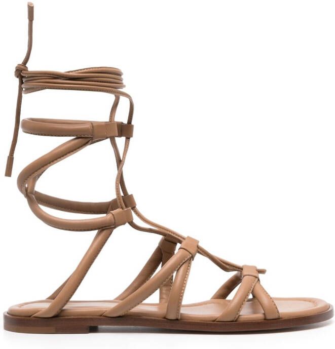 Gianvito Rossi tie-detail sandals Neutrals