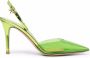 Gianvito Rossi Ribbon D'Orsay 85mm transparent pumps Green - Thumbnail 1