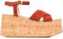 Gianvito Rossi wedge heel cut-out detail sandals Orange - Thumbnail 1