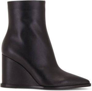 Gianvito Rossi wedge-heel pointed-toe boots Black