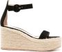 Gianvito Rossi wedge suede sandals Black - Thumbnail 1