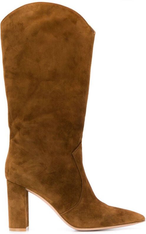Gianvito Rossi western-style pointed boots Brown