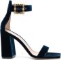 Gianvito Rossi Wondy 95mm velvet sandals Blue - Thumbnail 1