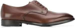 Giorgio Armani burnished-toe Derby shoes Brown