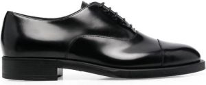 Giorgio Armani leather lace-up oxford shoes Black