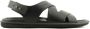 Giorgio Armani logo-debossed leather sandals Black - Thumbnail 1