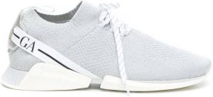Giorgio Armani logo-tape low-top sneakers Grey