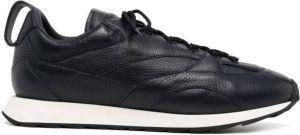 Giorgio Armani panelled-design logo low-top sneakers Blue
