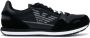 Giorgio Armani panelled logo-print sneakers Black - Thumbnail 1