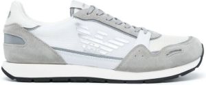 Giorgio Armani panelled logo-print sneakers White