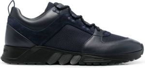 Giorgio Armani low-top contrasting-panel detail sneakers Blue
