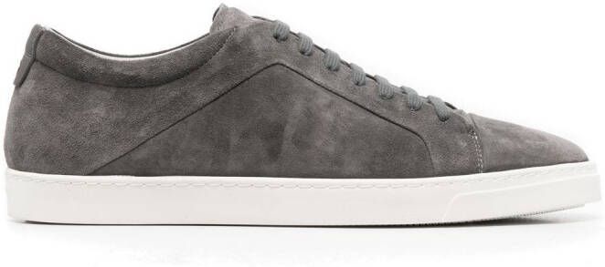Giorgio Armani suede low-top sneakers Grey