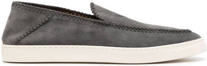 Giorgio Armani whipstitch-trim detail sneakers Grey