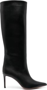 Giuliano Galiano 85mm crocodile-embossed leather boots Black