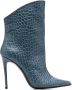 Giuliano Galiano Elise 105mm embossed ankle boots Blue - Thumbnail 1