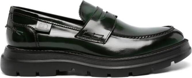 Giuliano Galiano Freddie penny-slot leather loafers Green