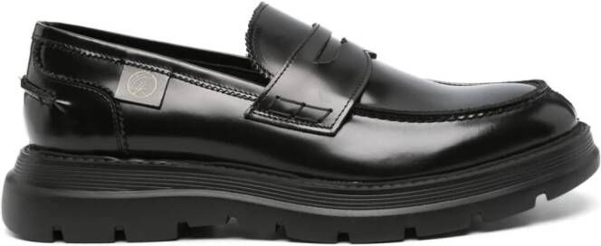 Giuliano Galiano Freddie penny-slot leather loafers Black