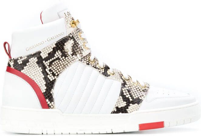 Giuliano Galiano snake-print high-top sneakers White
