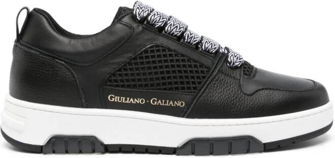 Giuliano Galiano Vyper logo-print leather sneakers Black