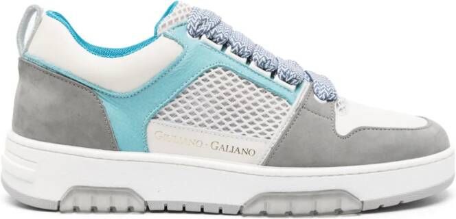 Giuliano Galiano Vyper logo-print leather sneakers Grey
