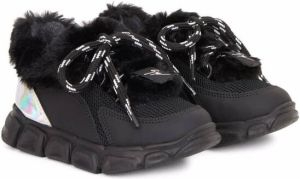 Giuseppe Junior Marshmallow Winter faux-fur sneakers Black