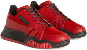 Giuseppe Junior Talon Jr suede-trim sneakers Red
