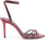 Giuseppe Zanotti 100mm metallic leather strapy sandals Red - Thumbnail 1