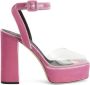 Giuseppe Zanotti 120mm transparent platform sandals Pink - Thumbnail 1