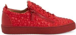 Giuseppe Zanotti 3D detailing low-top trainers Red