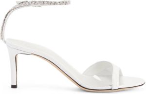 Giuseppe Zanotti 70mm crystal-embellsihed sandals White