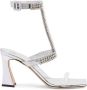 Giuseppe Zanotti 85mm crystal-embellished heeled sandals Silver - Thumbnail 1