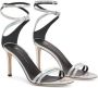 Giuseppe Zanotti 85mm metallic-effect leather sandals Silver - Thumbnail 1