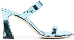 Giuseppe Zanotti 90mm metallic-finish strappy sandals Blue
