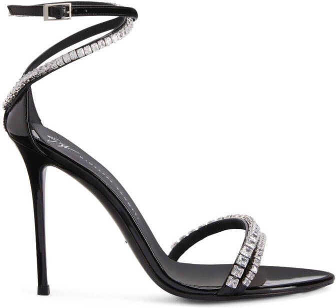 Giuseppe Zanotti Abileene 90mm crystal-embellished sandals Black