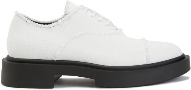 Giuseppe Zanotti Adric frayed Oxford shoes White