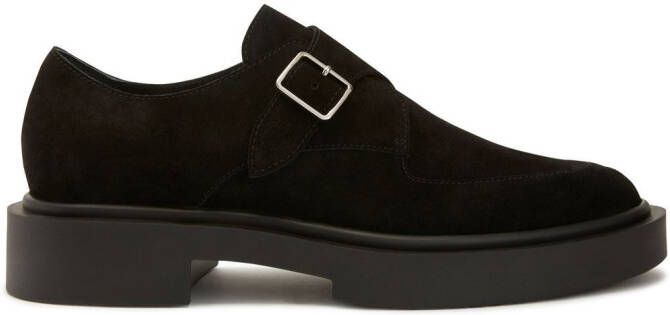 Giuseppe Zanotti Adric suede buckle-strap shoes Black