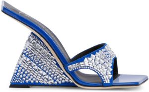 Giuseppe Zanotti Akira shine 105mm wedge sandals Blue