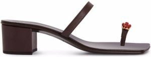 Giuseppe Zanotti Alchemisia ring 40mm sandals Brown