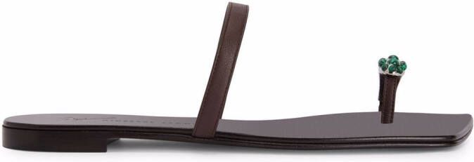 Giuseppe Zanotti Alchemisia ring-detail sandals Brown