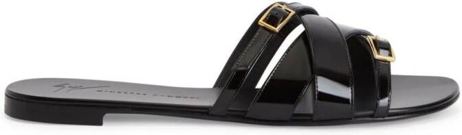 Giuseppe Zanotti Alhima leather sandals Black