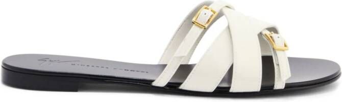 Giuseppe Zanotti Alhima leather sandals White