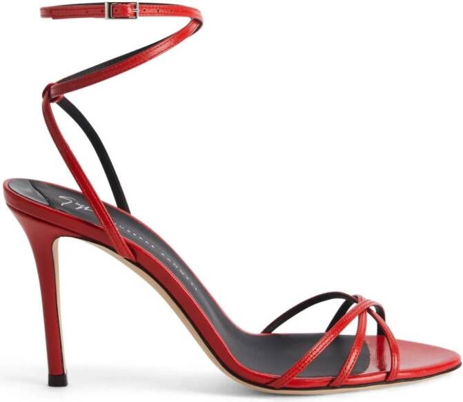 Giuseppe Zanotti Amiila leather sandals Red