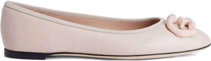 Giuseppe Zanotti Amur logo-patch leather pumps Pink