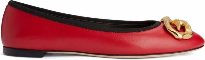 Giuseppe Zanotti Amur slip-on ballerina shoes Red