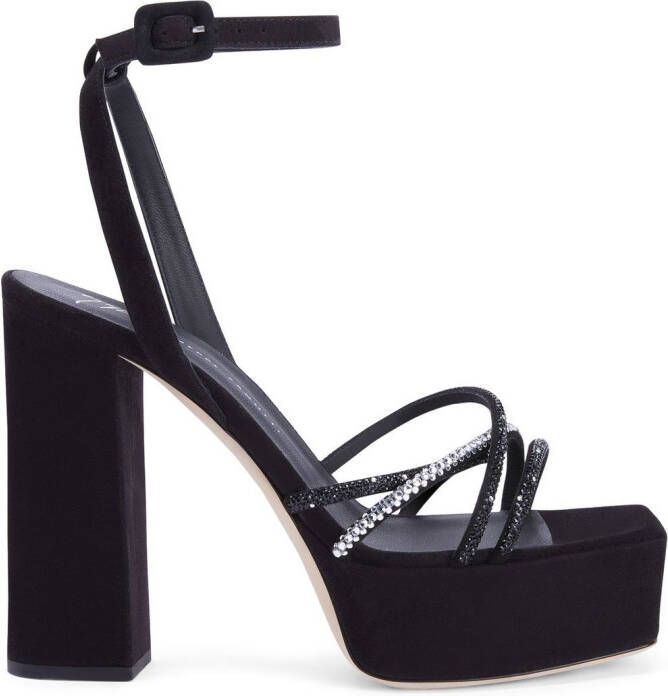 Giuseppe Zanotti Arhama embellished platform sandals Black