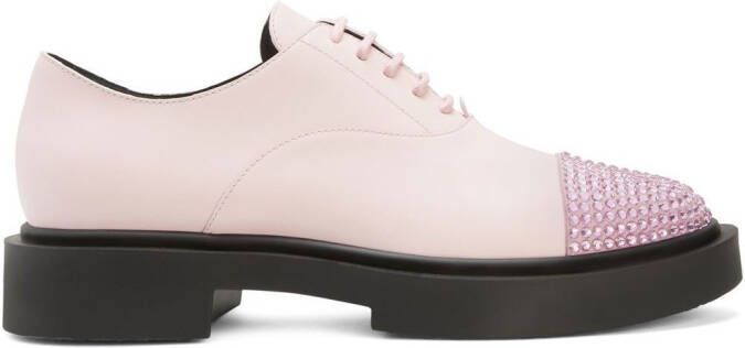 Giuseppe Zanotti Arnhau studded leather loafers Pink
