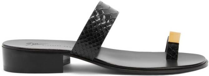 Giuseppe Zanotti Bardack snakeskin-effect sandals Black