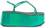 Giuseppe Zanotti 80mm Barnack platform sandals Green - Thumbnail 1
